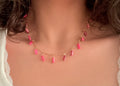 Pink drops necklace
