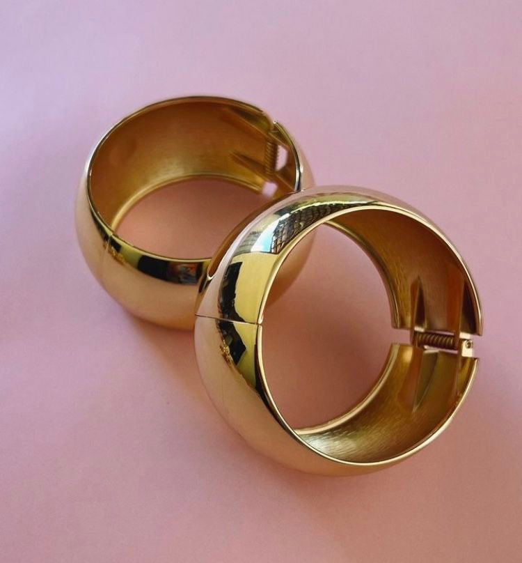 Chunky gold cuff